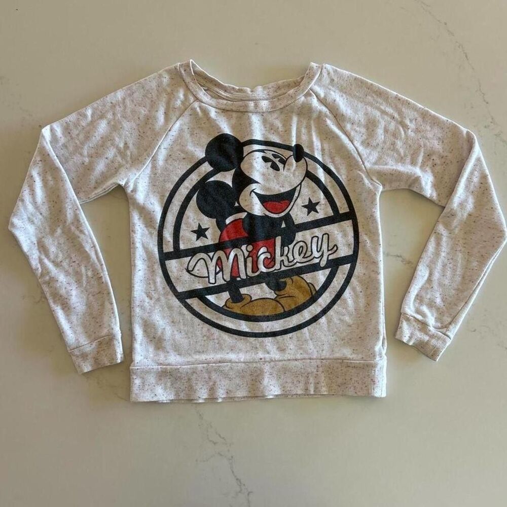 Disney Women's Grey and White Sweatshirt